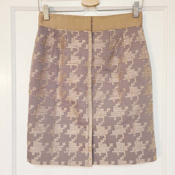 LOFT Houndstooth Ribbon Jacquard Pencil Skirt - Picture 3 of 5